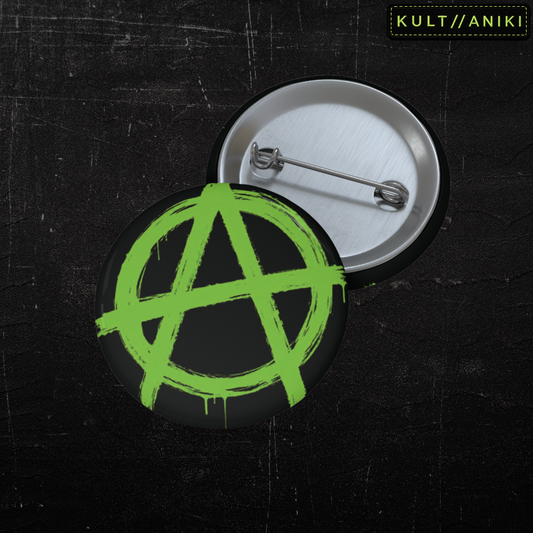 KULT//ANIKI Acid Green Anarchy Button Pin