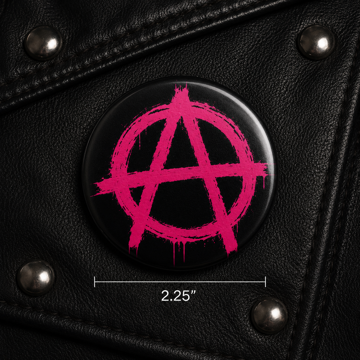 2.25" Aniki Pin Hot Pink