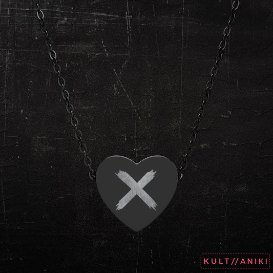 KULT//ANIKI Midnight X Black Steel Pendant Necklace