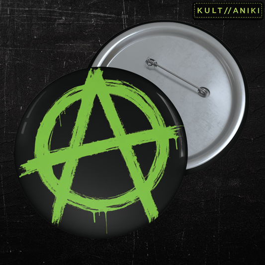 KULT//ANIKI Acid Green Anarchy Button Pin