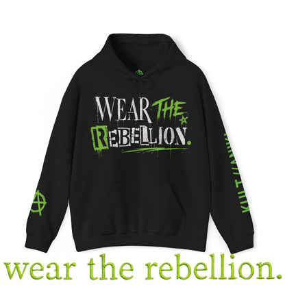 KULT//ANIKI "Wear The Rebellion" ACID GREEN Heavy Blend Hoodie