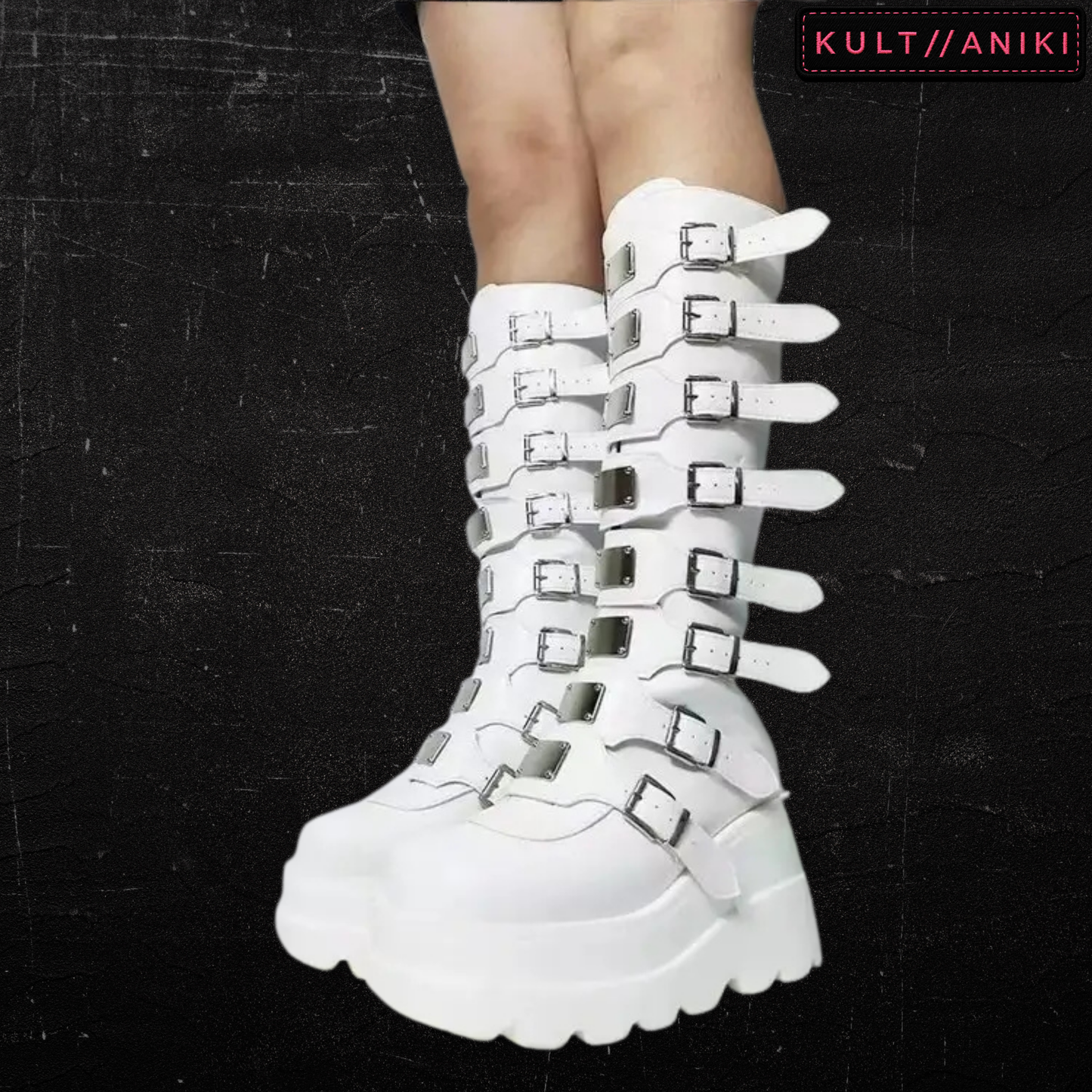 MIDNIGHT//RIOT Buckle Platform Boots