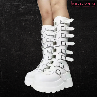 MIDNIGHT//RIOT Buckle Platform Boots