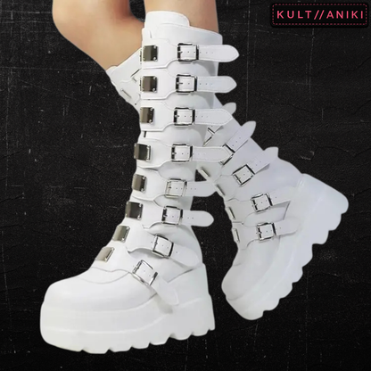 MIDNIGHT//RIOT Buckle Platform Boots